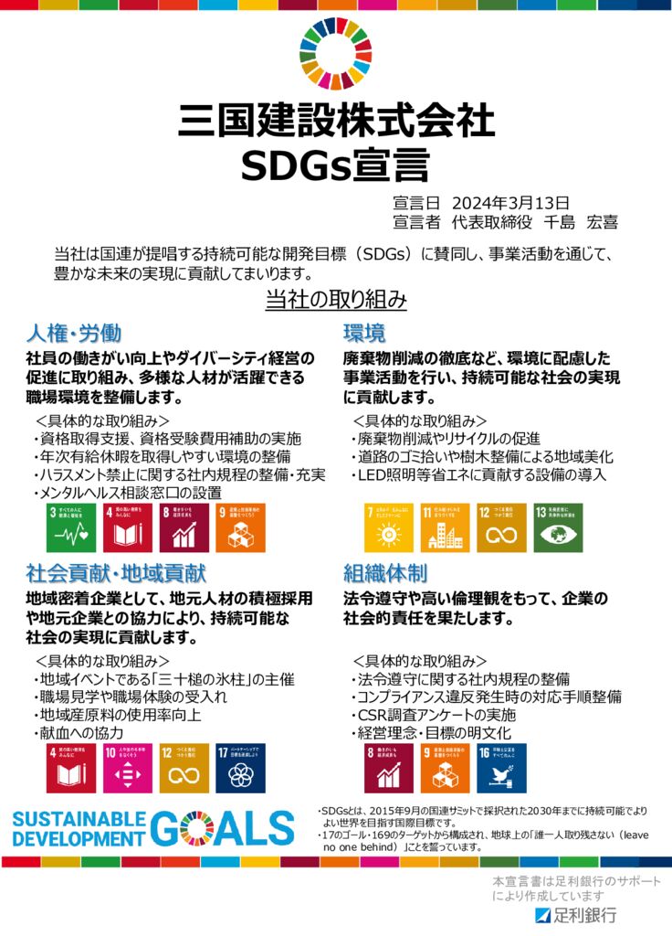 SDGs 宣言書_三国建設
